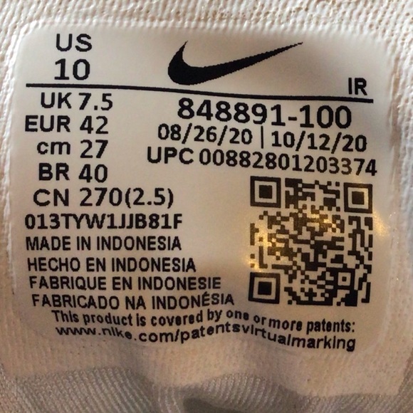 Nike Air Max Plus | Size 10 | white and glitter | like new - Picture 3 of 3